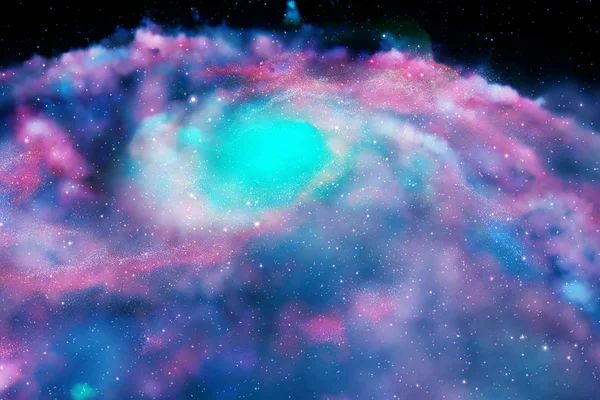 Galáxia colorida no espaço — Fotografia de Stock