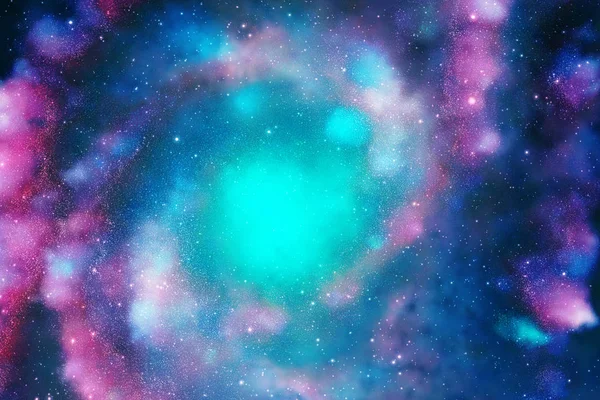 Färgglad galax i rymden — Stockfoto