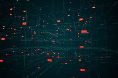 Sayılar ile dijital ızgara