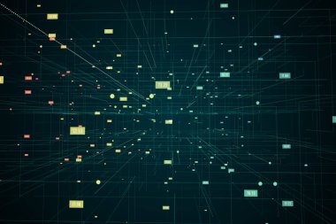 Sayılar ile dijital ızgara