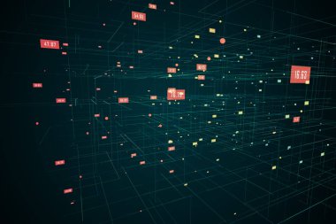 Sayılar ile dijital ızgara