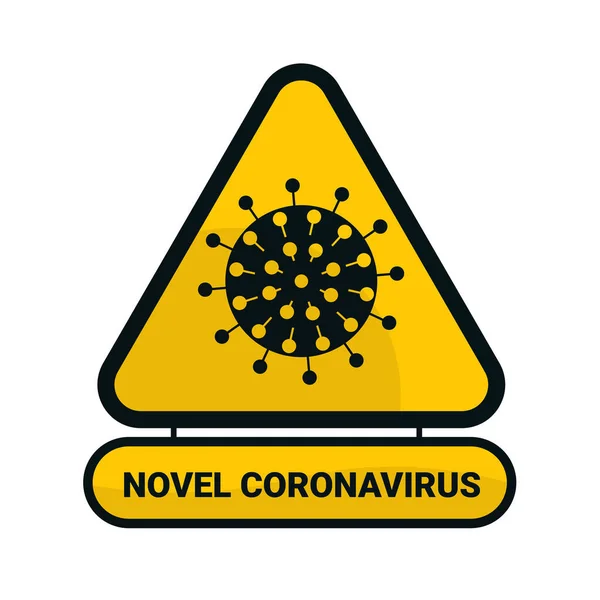 Ikon Segitiga Dengan Teks Novel Coronavirus Untuk Tujuan Yang Berbeda - Stok Vektor
