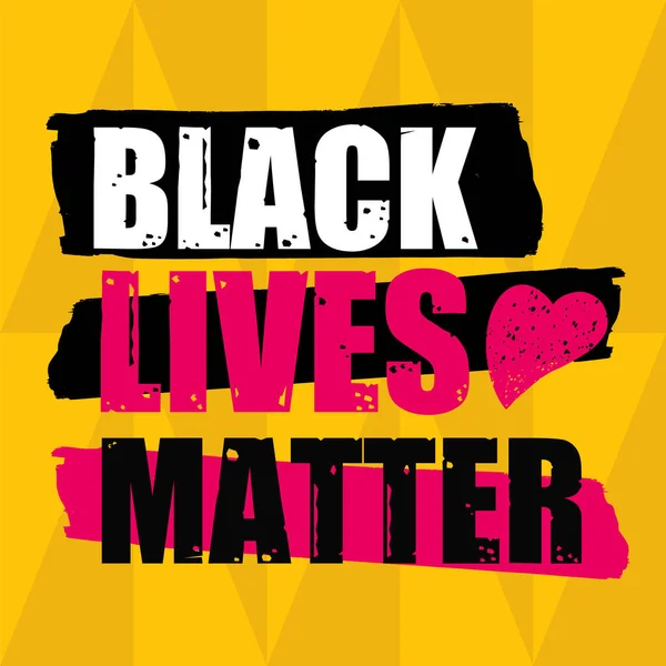 Abstrakt Fana Med Texten Black Lives Matter Rosa Och Gula — Stock vektor