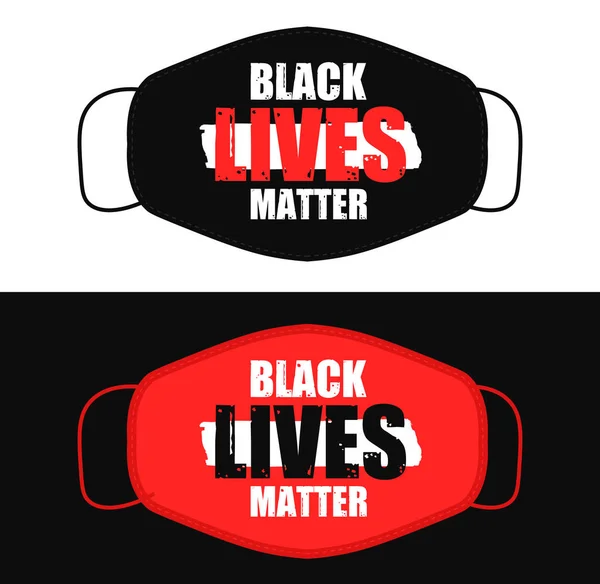 Zwarte Levens Zijn Belangrijk Print Stof Een Zwarte Rode Achtergrond — Stockvector