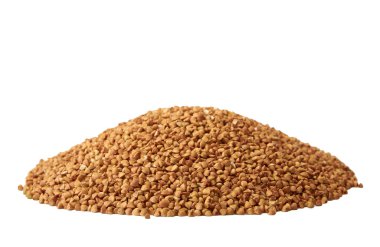 Karabuğday serpiştirilmiş slayt beyaz izole