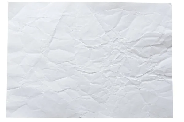 Смятый лист бумаги с различными полосками после выпрямления изолированы на белом — стоковое фото