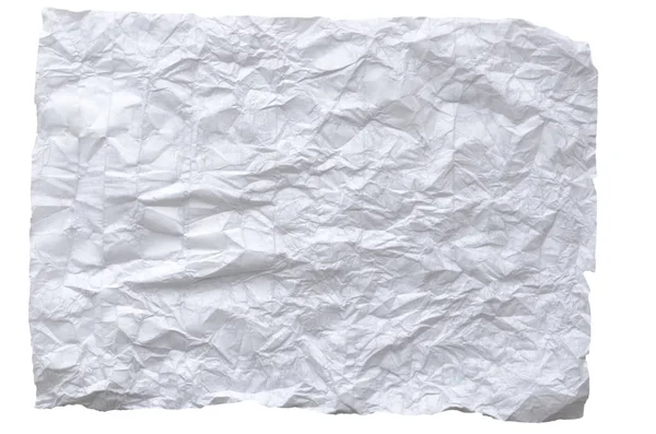 Смятый лист бумаги, изолированный на белом — стоковое фото