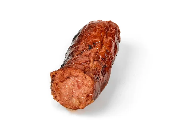 Salsicce di carne con brillantini su sfondo chiaro. Salsiccia fritta. Il concetto di cucina tradizionale . — Foto Stock