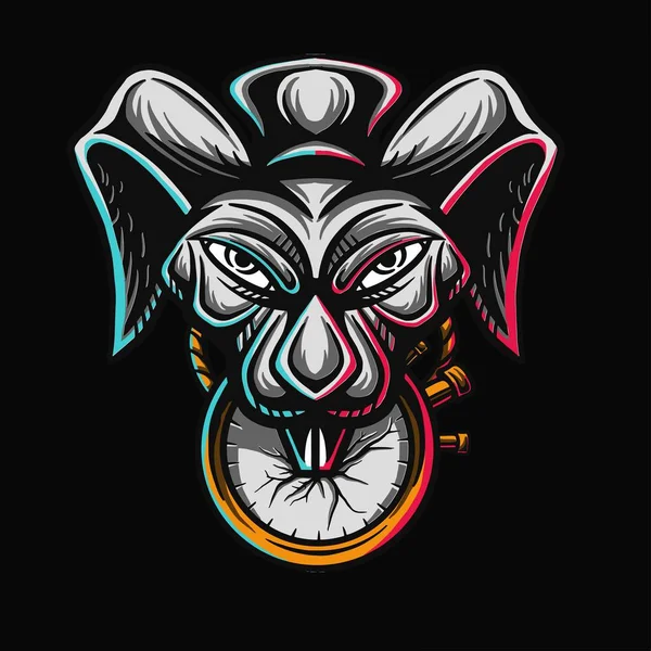 Magic Rabbit Shirt Ontwerp — Stockvector