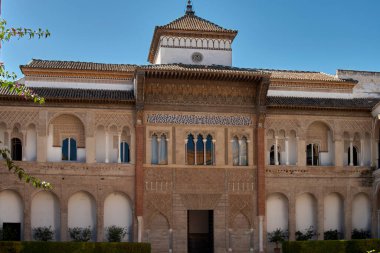 Seville, İspanya; 06152020: Sevilla Kraliyet Avlusu (Patio de la Montera)