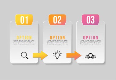 Vektör Infographics Elements Şablon Tasarım. Seçenekler Adımları ile İş Veri Görselleştirme Zaman Çizelgesi, Pazarlama Simgeleri en yararlı sunum, diyagramlar, yıllık raporlar, iş akışı düzeni için kullanılabilir