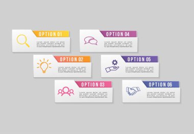 Vektör Infographics Elements Şablon Tasarım. Seçenekler Adımları ile İş Veri Görselleştirme Zaman Çizelgesi, Pazarlama Simgeleri en yararlı sunum, diyagramlar, yıllık raporlar, iş akışı düzeni için kullanılabilir