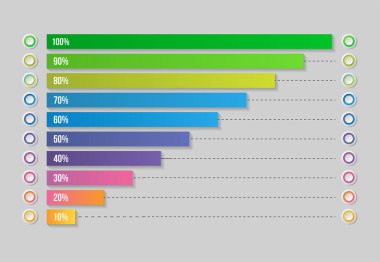 Vektör Infografik Tasarım Şablonu Seçenekleri Adımlar ve Pazar ile