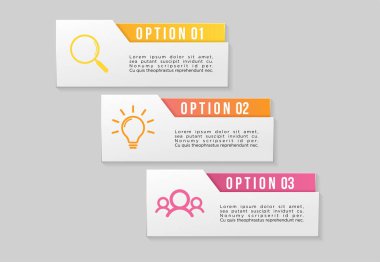 Vektör Infografik Tasarım Şablonu Seçenekleri Adımlar ve Pazar ile