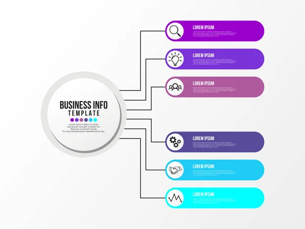 Vektor Infografik Design Vorlage Mit Optionen Schritte Und Marketing Symbole — Stockvektor