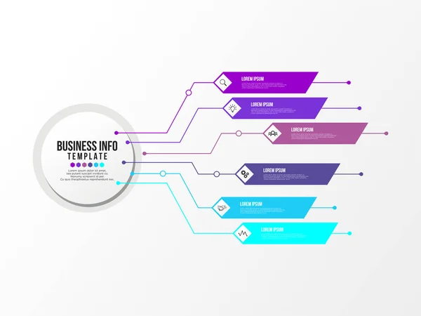 Vektor Infografik Design Vorlage Mit Optionen Schritte Und Marketing Symbole — Stockvektor