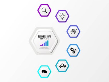 Vektör Infografik tasarım şablonu seçenekleri adımlar ve pazarlama simgeleri ile bilgi grafiği, sunumlar, süreç, diyagramları, yıllık raporlar, iş akışı düzeni için kullanılabilir. Vektör Illustration