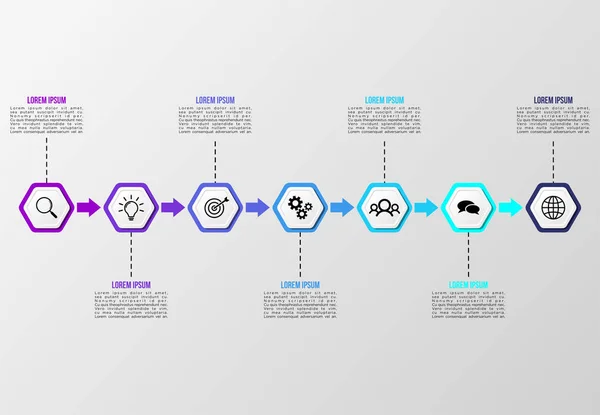 Шаблон Векторного Инфографического Дизайна Опциями Шаги Маркетинговые Иконки Могут Использованы — стоковый вектор