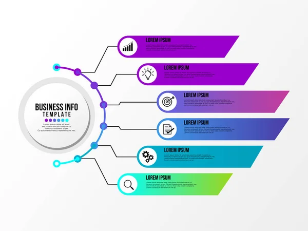 Vector Infographic Design Template Options Steps Marketing Icons Can Used — Stock Vector