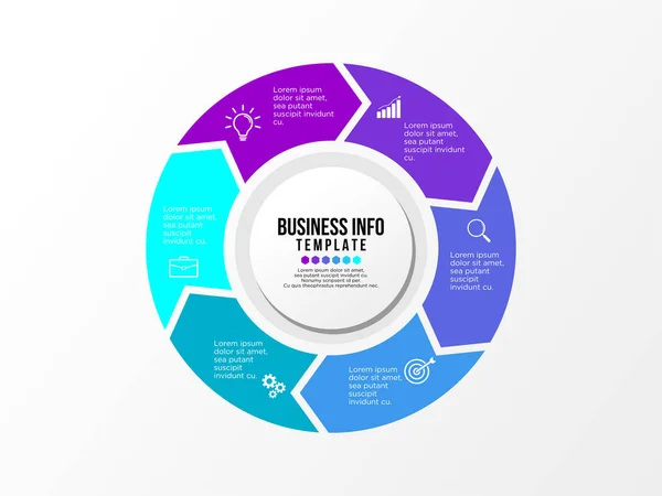 Vector Infographic Design Template Options Steps Marketing Icons Can Used — Stock Vector