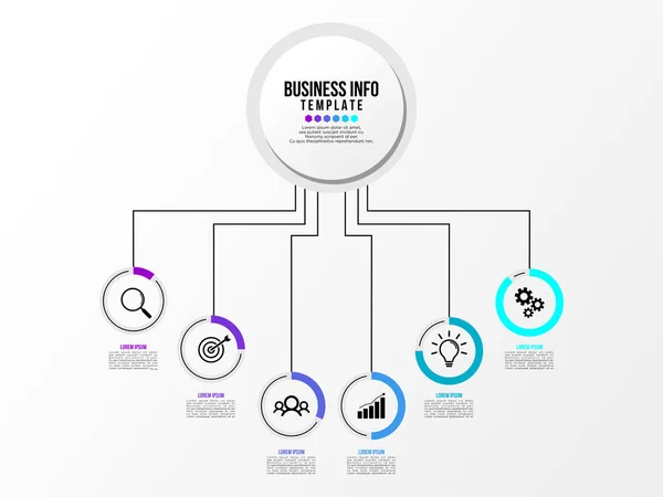 Modèle Vectoriel Conception Infographie Avec Des Étapes Options Des Icônes — Image vectorielle