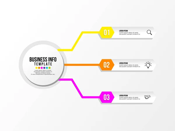 Modelo Design Infográfico Vetor Com Passos Opções Ícones Marketing Podem —  Vetores de Stock