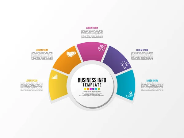 Vektor Infografik Design Vorlage Mit Optionen Schritte Und Marketing Symbole — Stockvektor