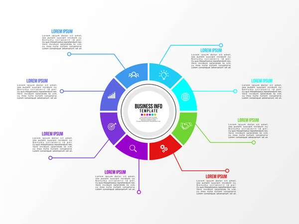 Vector Infographic Design Template Options Steps Marketing Icons Can Used — Stock Vector