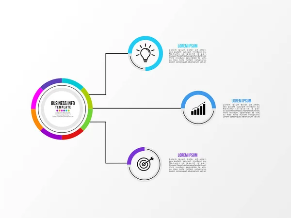 Vector Infographic Design Template Options Steps Marketing Icons Can Used — Stock Vector