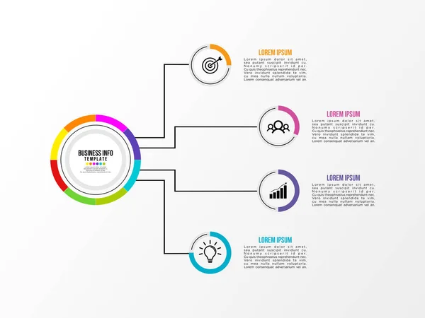 Vektor Infografik Design Vorlage Mit Optionen Schritte Und Marketing Symbole — Stockvektor