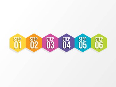 Vektör Infografik tasarım şablonu seçenekleri adımlar ve pazarlama simgeleri ile bilgi grafiği, sunumlar, süreç, diyagramları, yıllık raporlar, iş akışı düzeni için kullanılabilir. Vektör Illustration