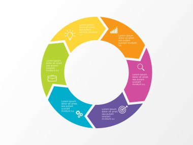 Vektör Infografik tasarım şablonu seçenekleri adımlar ve pazarlama simgeleri ile bilgi grafiği, sunumlar, süreç, diyagramları, yıllık raporlar, iş akışı düzeni için kullanılabilir. Vektör Illustration