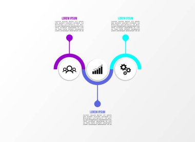 Vektör Infografik tasarım şablonu seçenekleri adımlar ve pazarlama simgeleri ile bilgi grafiği, sunumlar, süreç, diyagramları, yıllık raporlar, iş akışı düzeni için kullanılabilir. Vektör Illustration