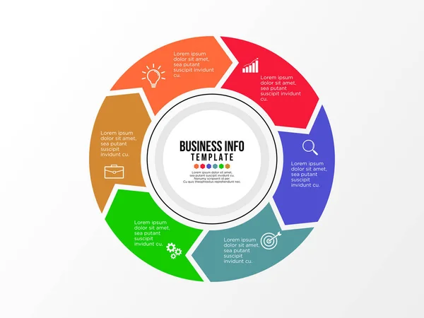 Modello Progettazione Infografica Vettoriale Con Opzioni Passi Icone Marketing Può — Vettoriale Stock