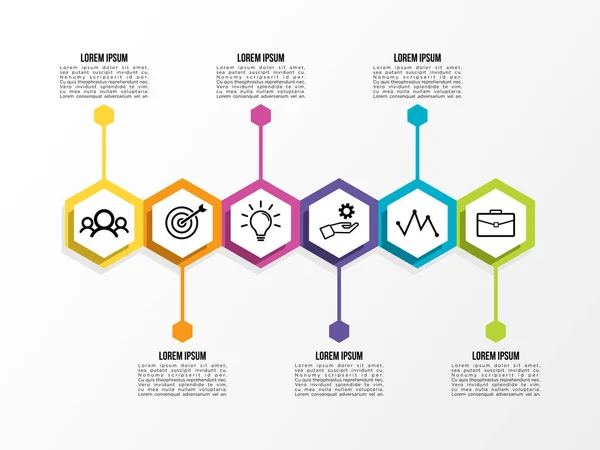 Modello Progettazione Infografica Vettoriale Con Opzioni Passi Icone Marketing Può — Vettoriale Stock