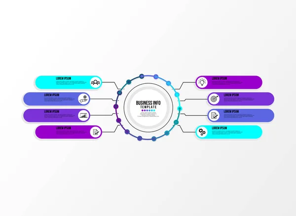 Modèle Vectoriel Conception Infographie Avec Des Étapes Options Des Icônes — Image vectorielle