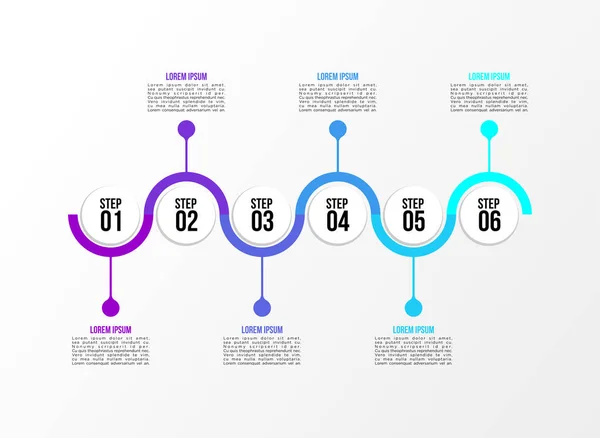 Modello Progettazione Infografica Vettoriale Con Opzioni Passi Icone Marketing Può — Vettoriale Stock