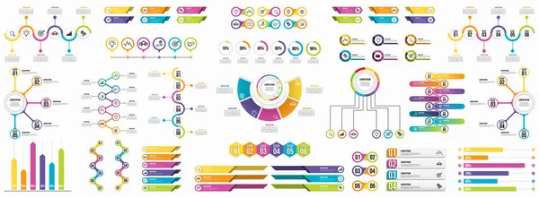 Infographics Vektör Mega Koleksiyonu. Pazarlama Simgeleri ile İş Veri Görselleştirme Tasarım ŞablonBilgi Grafiği Zaman Çizelgesi set en yararlı iş akışı, sunum, diyagramlar, raporlar için kullanılabilir