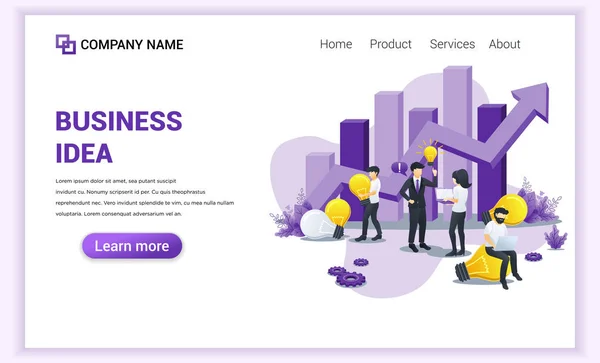 Modern Flat design koncept för Business Idé med tecken busi — Stock vektor