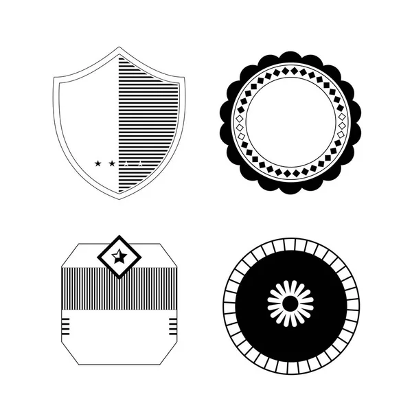 Этикетки Набор Винтажных Значков Изолированы Белом Фоне — стоковый вектор