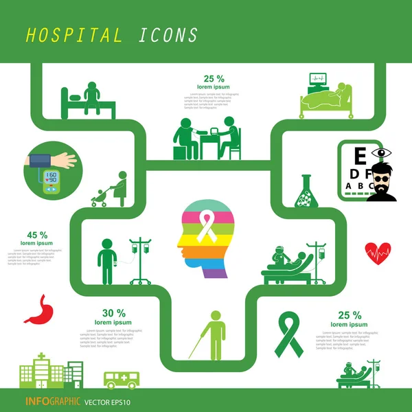Ikonen Für Arzt Und Krankenhaus Isoliert Auf Weißem Hintergrund lizenzfreie Stockvektoren