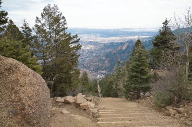 The Manitou Springs Incline in Colorado clipart