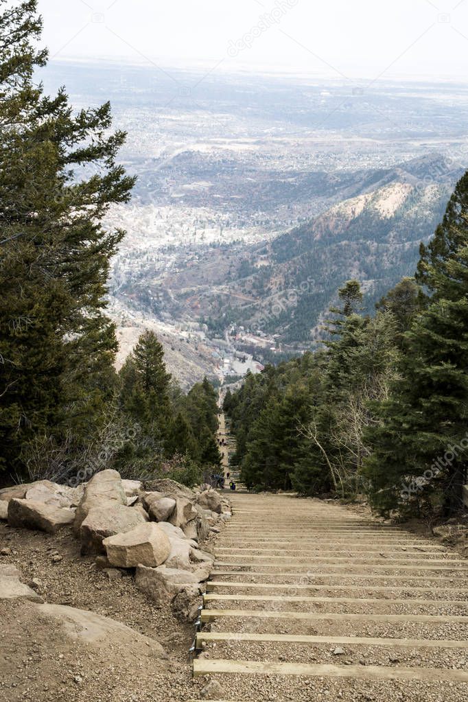 The Manitou Springs Incline in Colorado