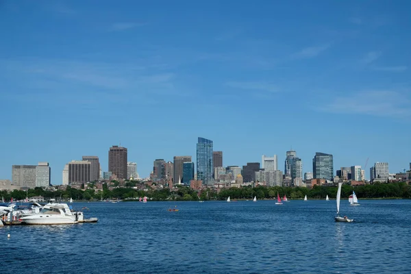 Boston Skyline Nyáron — Stock Fotó