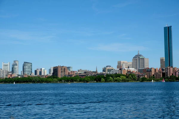 Boston Skyline Nyáron — Stock Fotó