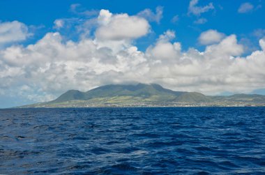Görünüm, ada, St Kitts tekne