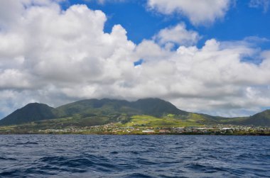 Görünüm, ada, St Kitts tekne