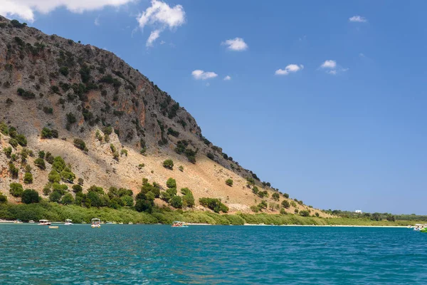 Ladscape Del Lago Kournas Isla Creta — Foto de Stock