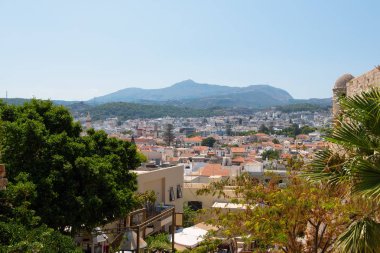 Şehir, Rethymnon, Crete Island, Yunanistan Hava panoramik görünüm
