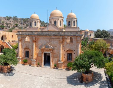 Hanya kasabası, Girit Adası, Yunanistan yakınında bulunan Aghia Triada Manastırı Binası
